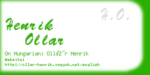 henrik ollar business card